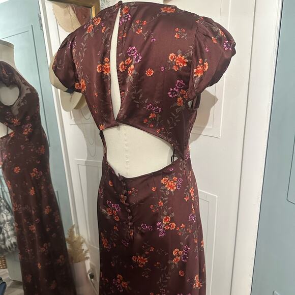 Free People Butterfly Babe Maxi Dress in Burgundy and Pink - Picture 7 of 8